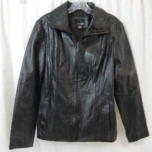 East 5th Black Leather Jacket Women's Size Medium